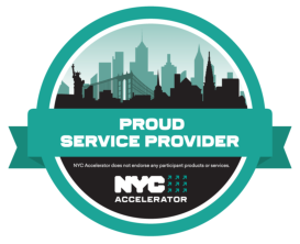 NYC Accelerator Service Provider Badge white border